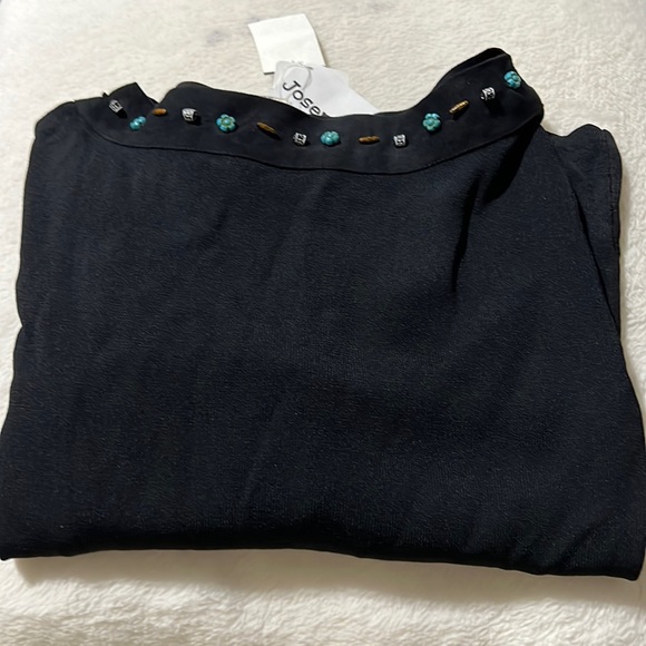 Jos A Bank Classic Black Cashmere Crew Neck Sweater Size Large
